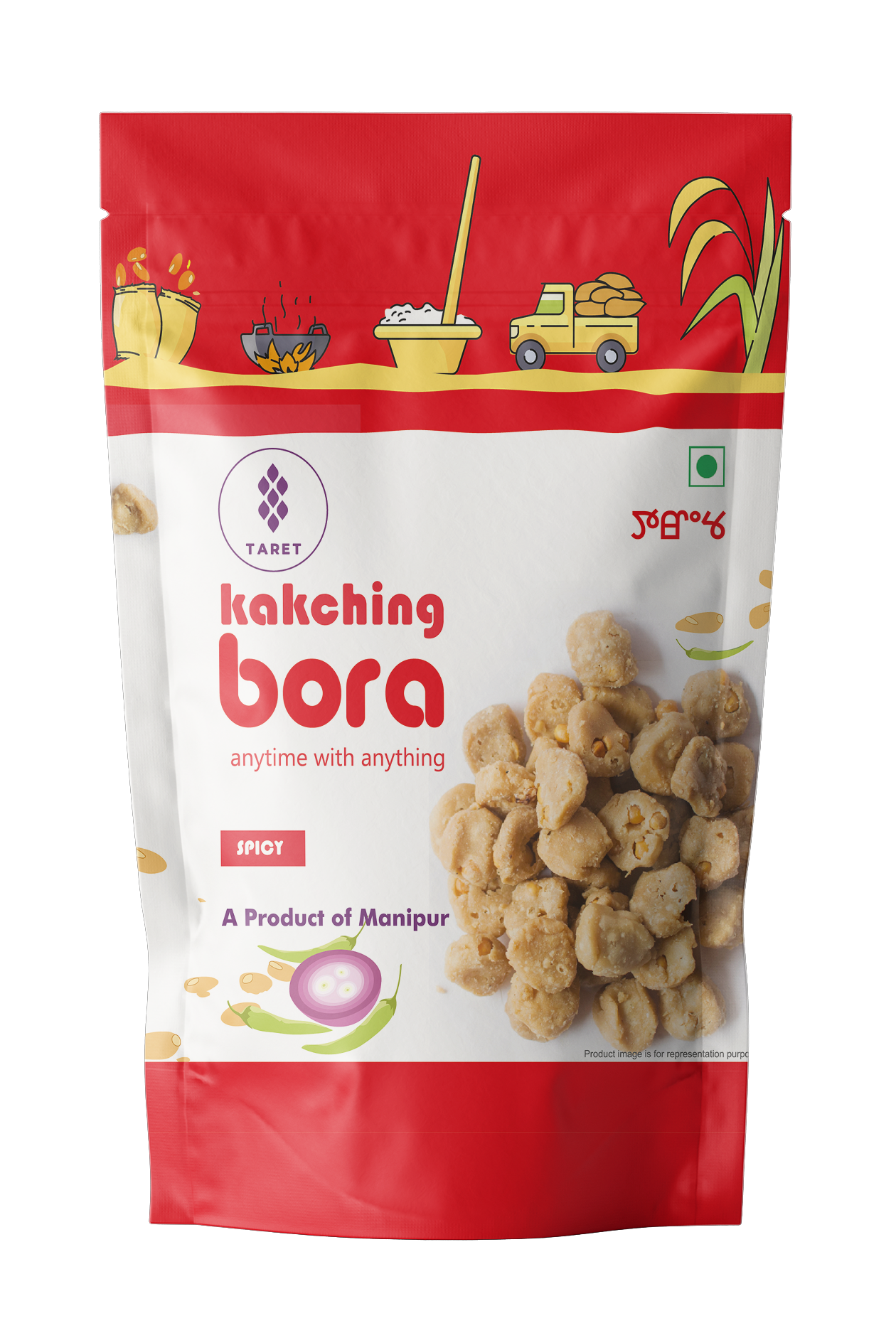 Taret Kakching Bora Spicy Manipuri Rice Snack Taret Foods
